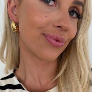 NEW Striped Black and White Top with Gold Buttons